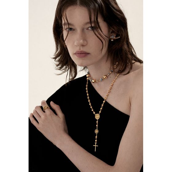 Colar Terco Sao Bento Metal Fe III Ouro Vintage 3